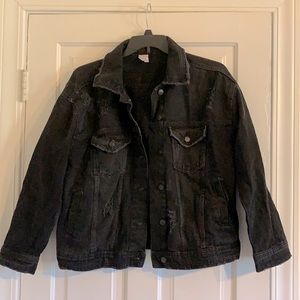 Black Denium Jacket Large (11-13) No Boundaries Brand